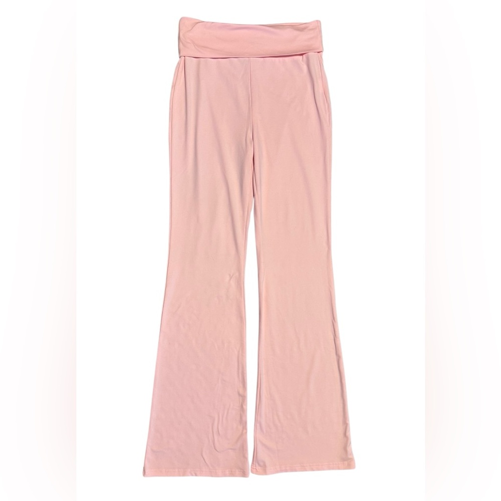 Women’s SHEIN pink flared leggings size S NWOT